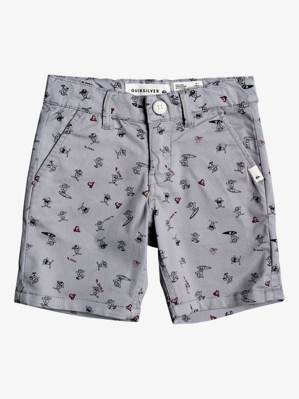 quiksilver, Boy's 2-7 Choccy Biccy Chino Shorts, SLEET SHAKKA BOARDIE (szp6) 0 Boy's 2-7 Choccy Biccy Chino Shorts Grey EQKWS03178 Quiksilver
