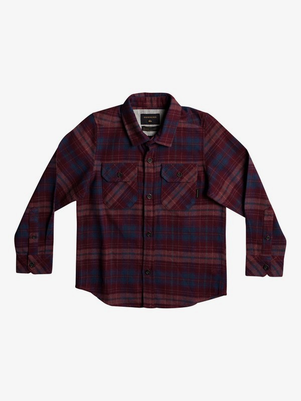 quiksilver, Boy's 2-7 Fitzspeere Long Sleeve Shirt, WINSDSOR SHD LUMBER (rsr1) 0 Boy's 2-7 Fitzspeere Long Sleeve Shirt Red EQKWT03135 Quiksilver