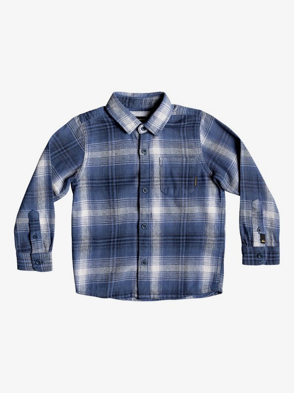 quiksilver, Fatherfly - Long Sleeve Shirt for Boys 2-7, NAVY BLAZER FATHERFLY CHECK (byj1) 0 Fatherfly - Long Sleeve Shirt for Boys 2-7 Blue EQKWT03143 Quiksilver