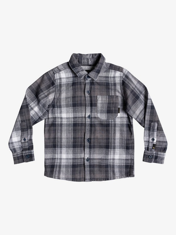 quiksilver, Boy's 2-7 Fatherfly Long Sleeve Shirt, BLUE NIGHT FATHERFLY CHECK (bst1) 0 Boy's 2-7 Fatherfly Long Sleeve Shirt Blue EQKWT03146 Quiksilver