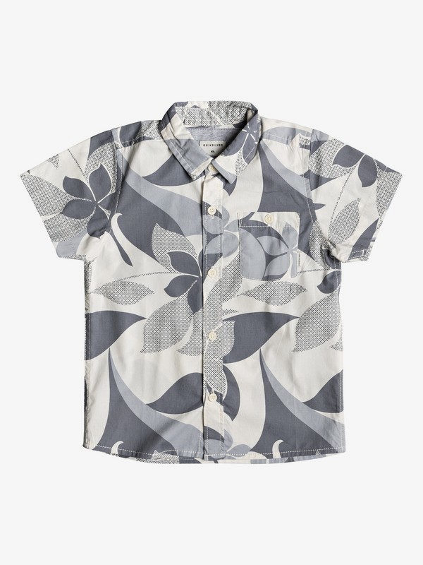 quiksilver, Boy's 2-7 Bathursts Bats Short Sleeve Shirt, QUIET SHADE SEVENTIES (kze6) 0 Boy's 2-7 Bathursts Bats Short Sleeve Shirt Black EQKWT03158 Quiksilver