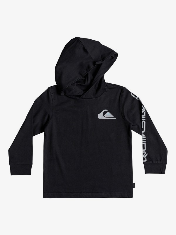 quiksilver, Boy's 2-7 Vice Versa Long Sleeve Hooded Tee, BLACK (kvj0) 0 Boy's 2-7 Vice Versa Long Sleeve Hooded Tee Black EQKZT03277 Quiksilver