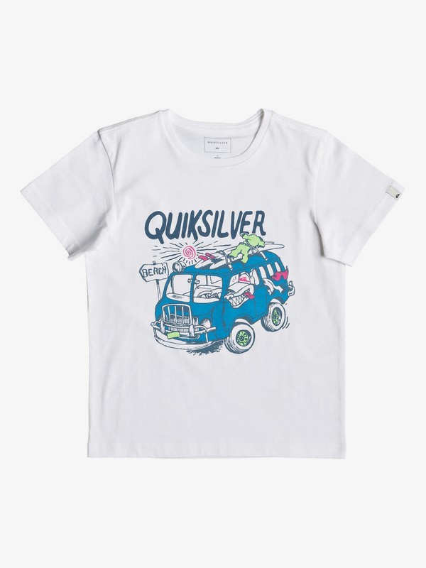 quiksilver, Wolf Riding - T-shirt pour garçon 2-7, WHITE (wbb0) 0 Wolf Riding - T-shirt pour garçon 2-7 Blanc EQKZT03290 Quiksilver