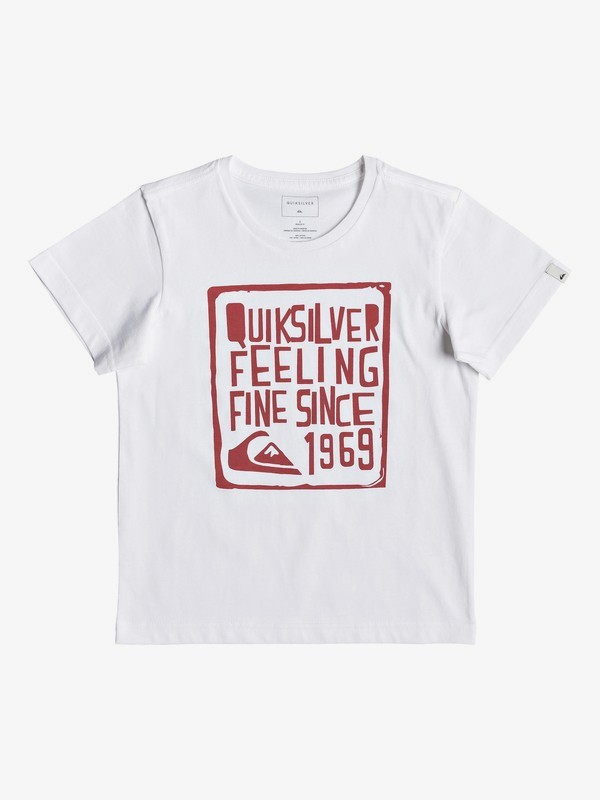 quiksilver, Boy Feel Fine - Camiseta para Chicos 2-7, WHITE (wbb0) 0 Boy Feel Fine - Camiseta para Chicos 2-7 Blanco EQKZT03293 Quiksilver