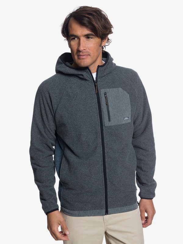 quiksilver, Waterman Bigger Boat - Sudadera reforzada con capucha y cremallera para Hombre, CHARCOAL HEATHER (ktah) 0 Waterman Bigger Boat - Sudadera reforzada con capucha y cremallera para Hombre Negro EQMFT03026 Quiksilver