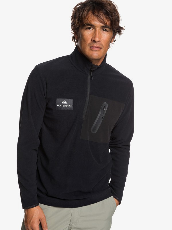 quiksilver, Waterman Hidden View - Polar con Cuello Alto y Media Cremallera para Hombre, BLACK (kvj0) 0 Waterman Hidden View - Polar con Cuello Alto y Media Cremallera para Hombre Negro EQMFT03034 Quiksilver