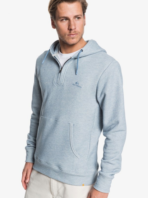 quiksilver, Waterman Ocean Nights Half-Zip Hoodie, BLUE SHADOW MARL (bkqh) 0 Waterman Ocean Nights Half-Zip Hoodie Blue EQMFT03047 Quiksilver