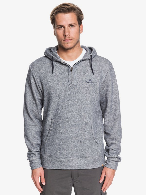 quiksilver, Waterman Ocean Nights Half-Zip Hoodie, PARISIAN NIGHT MARL (byph) 0 Waterman Ocean Nights Half-Zip Hoodie Blue EQMFT03047 Quiksilver