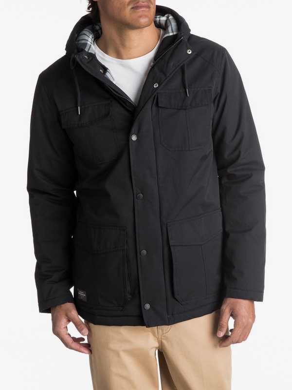 quiksilver, Waterman Weather - Wasserdichte Kapuzenjacke für Männer, BLACK (kvj0) 0 Waterman Weather - Wasserdichte Kapuzenjacke für Männer Schwarz EQMJK03005 Quiksilver