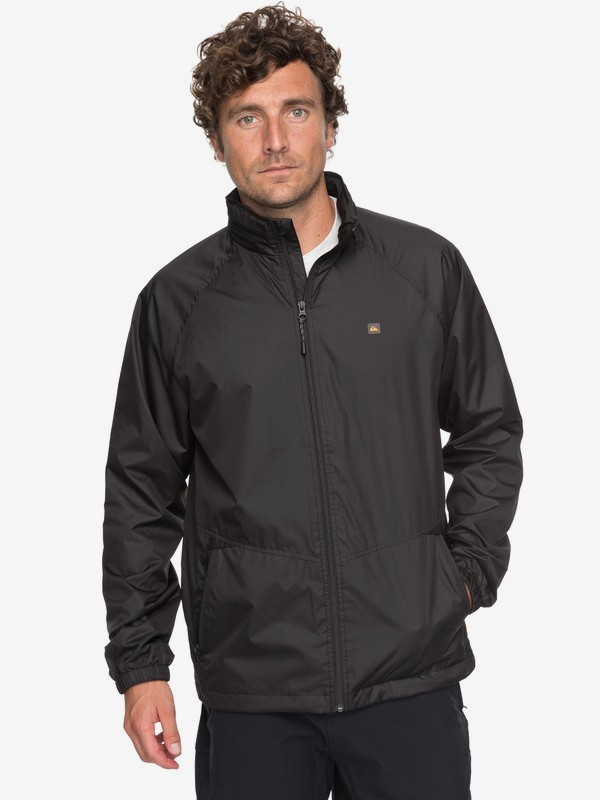quiksilver, Waterman Shell Shock Water-Resistant Hooded Windbreaker, BLACK (kvj0) 0 Waterman Shell Shock Water-Resistant Hooded Windbreaker Black EQMJK03011 Quiksilver