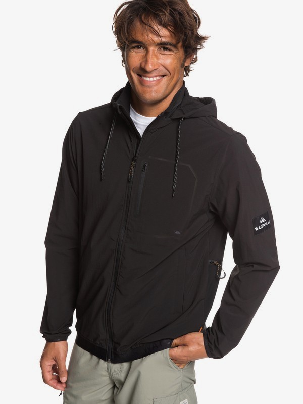 quiksilver, Waterman Paddle Waterproof ZipUp Paddle Jacket, BLACK (kvj0) 0 Waterman Paddle Waterproof ZipUp Paddle Jacket Black EQMJK03019 Quiksilver