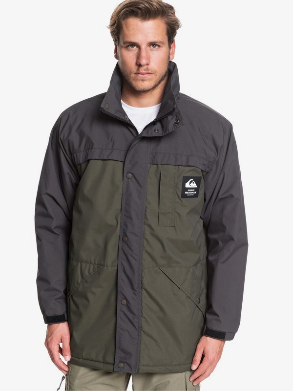 quiksilver, Waterman Swell Chasers Water-Resistant Mac Jacket, FOREST NIGHT (csn0) 0 Waterman Swell Chasers Water-Resistant Mac Jacket Brown EQMJK03028 Quiksilver