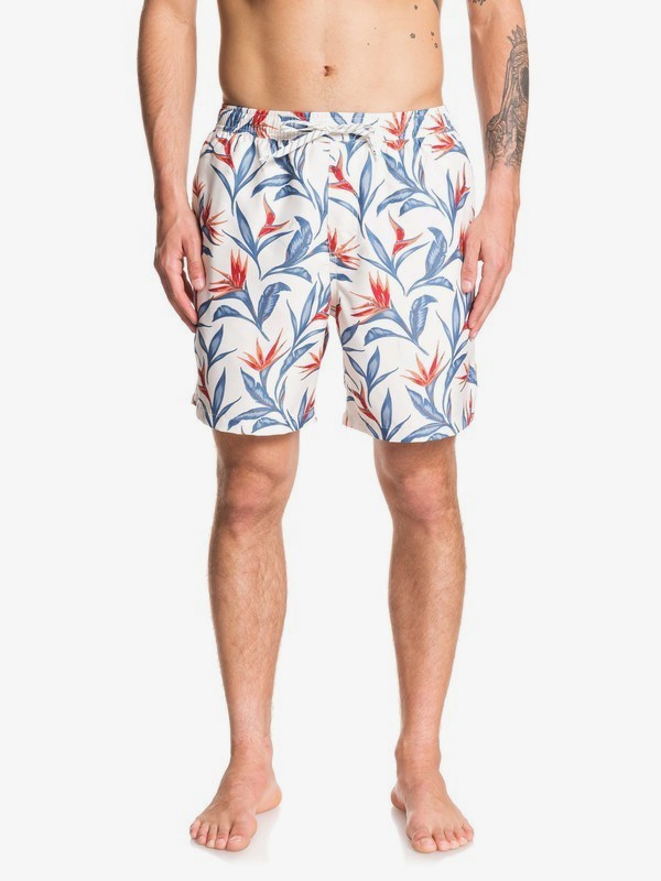 quiksilver, Waterman Maze Day 18" Volleys, ANTIQUE WHITE (wcl6) 0 Waterman Maze Day 18" Volleys White EQMJV03055 Quiksilver
