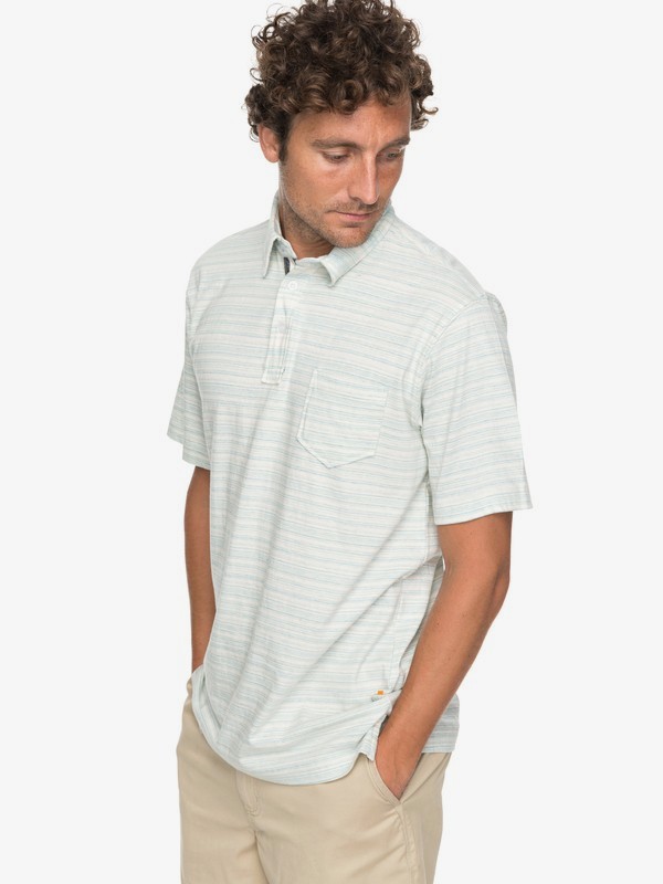 quiksilver, Waterman Sand Dollar Polo Shirt, BLUE MOON SAND DOLLAR (blp3) 0 Waterman Sand Dollar Polo Shirt EQMKT03025 Quiksilver