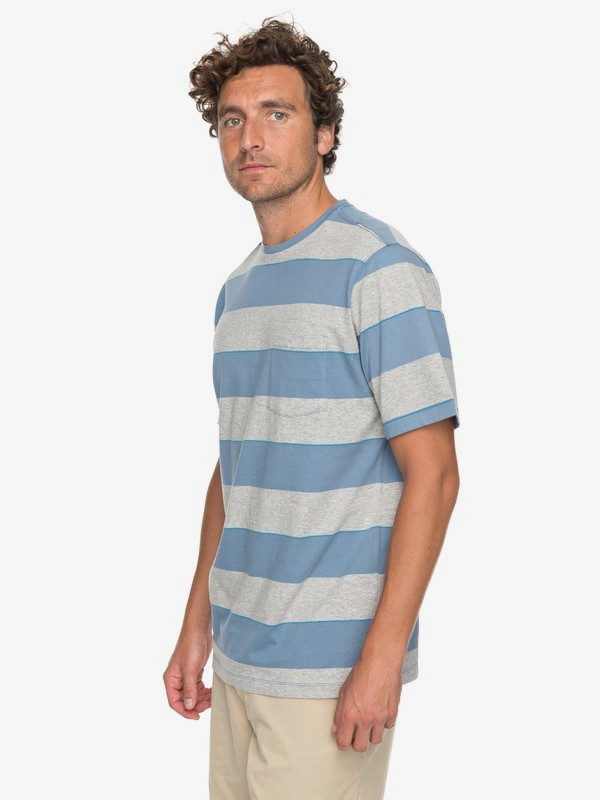 quiksilver, Waterman Tall Mountain - T-Shirt met Borstzak, BLUE SHADOW TALL MOUNTAIN (bkq3) 0 Waterman Tall Mountain - T-Shirt met Borstzak Blue EQMKT03030 Quiksilver