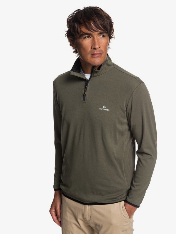 quiksilver, Waterman Sea Explorer Long Sleeve Half-Neck Top, IVY GREEN (crb0) 0 Waterman Sea Explorer Long Sleeve Half-Neck Top Brown EQMKT03044 Quiksilver