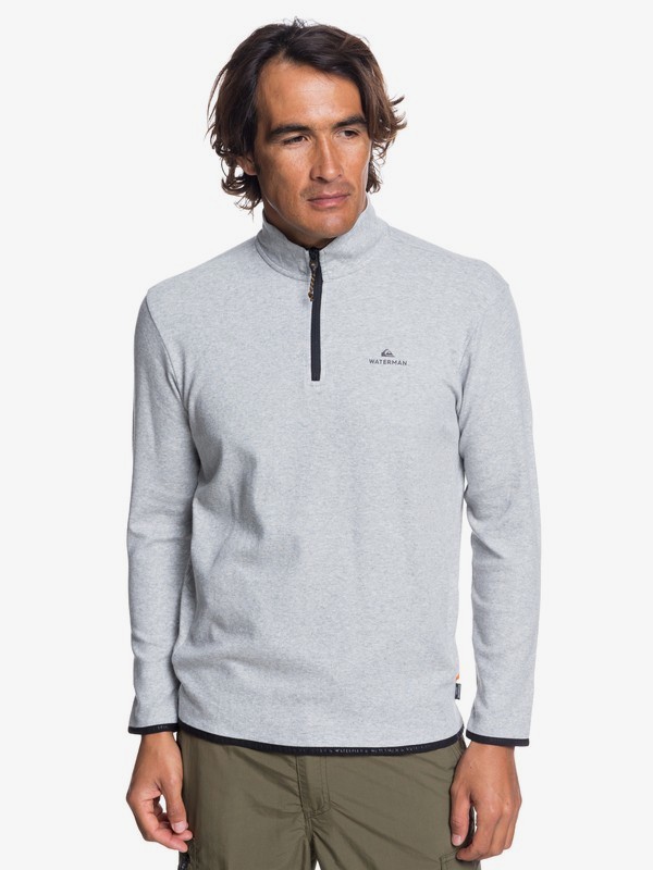 quiksilver, Waterman Sea Explorer Long Sleeve Half-Neck Top, GREY MARL (slrh) 0 Waterman Sea Explorer Long Sleeve Half-Neck Top Grey EQMKT03044 Quiksilver