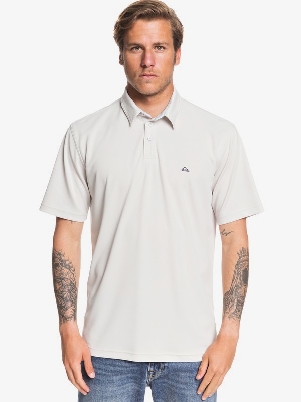 quiksilver, Waterman Water 2 Short Sleeve Polo Shirt, LUNAR ROCK (sfb0) 0 Waterman Water 2 Short Sleeve Polo Shirt Grey EQMKT03046 Quiksilver