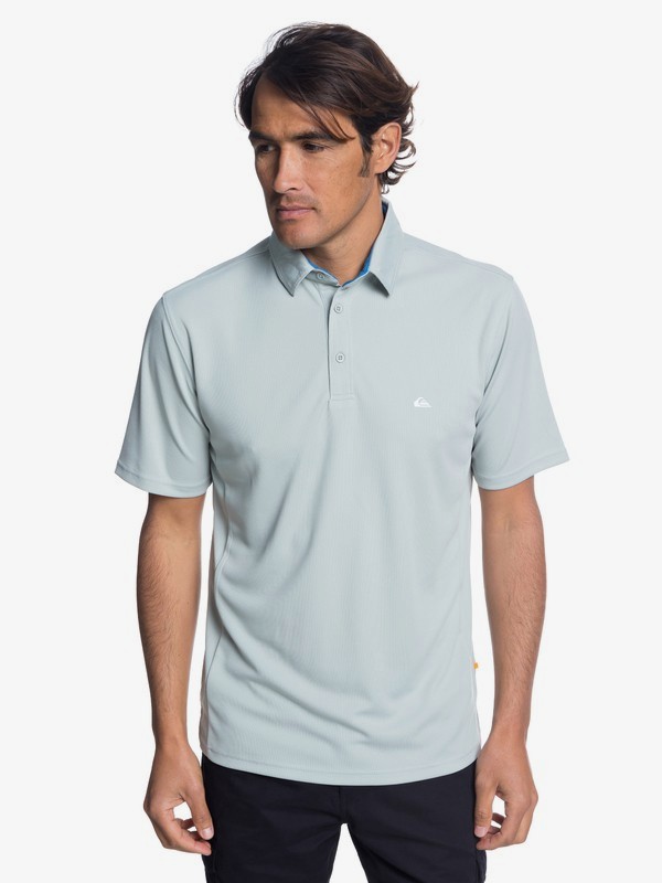 quiksilver, Waterman Water 2 Short Sleeve Polo Shirt, PIGEON (she0) 0 Waterman Water 2 Short Sleeve Polo Shirt Grey EQMKT03046 Quiksilver