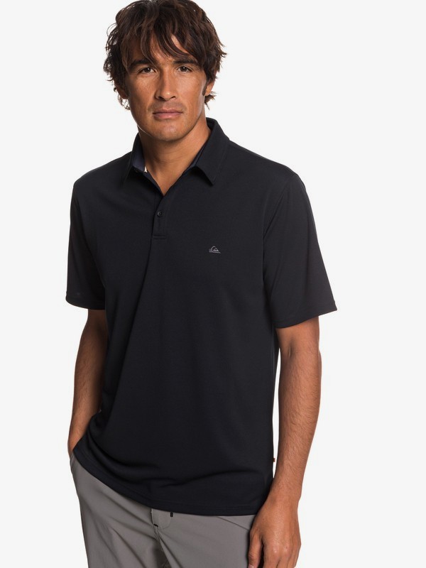 quiksilver, Waterman Water - Polo de Manga Corta con UPF 30 para Hombre, BLACK (kvj0) 0 Waterman Water - Polo de Manga Corta con UPF 30 para Hombre Negro EQMKT03051 Quiksilver