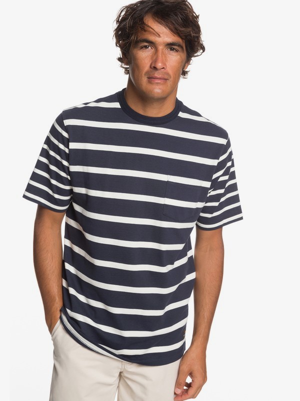 quiksilver, Waterman Sea Fight - Camiseta con Bolsillo para Hombre, PARISIAN NIGHT (byp0) 0 Waterman Sea Fight - Camiseta con Bolsillo para Hombre Azul EQMKT03053 Quiksilver