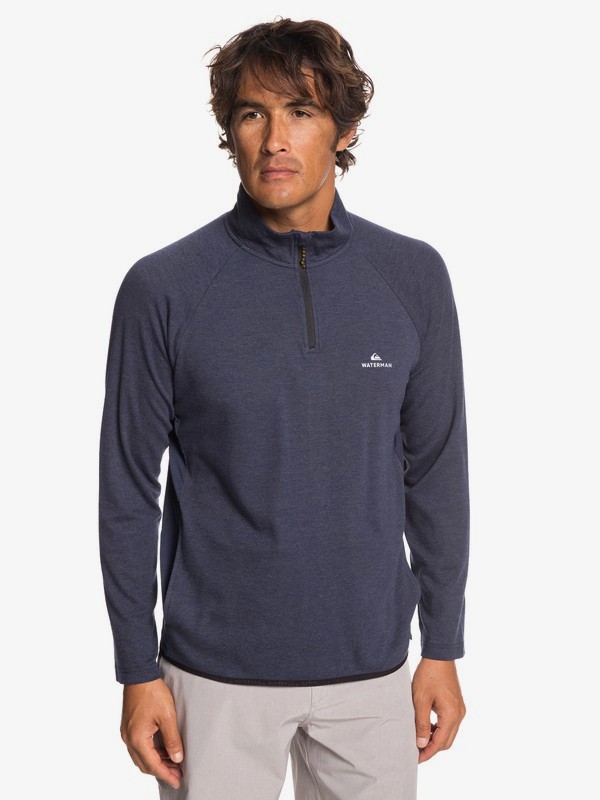 quiksilver, Waterman Sea Hound - Polar con Cuello Alto y Media Cremallera para Hombre, PARISIAN NIGHT MARL (byph) 0 Waterman Sea Hound - Polar con Cuello Alto y Media Cremallera para Hombre Azul EQMKT03059 Quiksilver