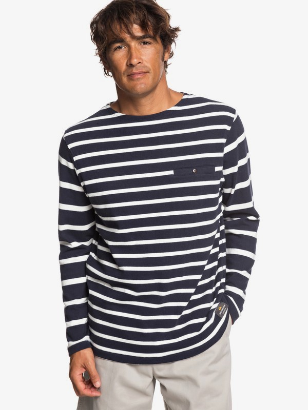 quiksilver, Waterman Isolated Ocean - Camiseta de Manga Larga para Hombre, PARISIAN NIGHT (byp0) 0 Waterman Isolated Ocean - Camiseta de Manga Larga para Hombre Azul EQMKT03061 Quiksilver