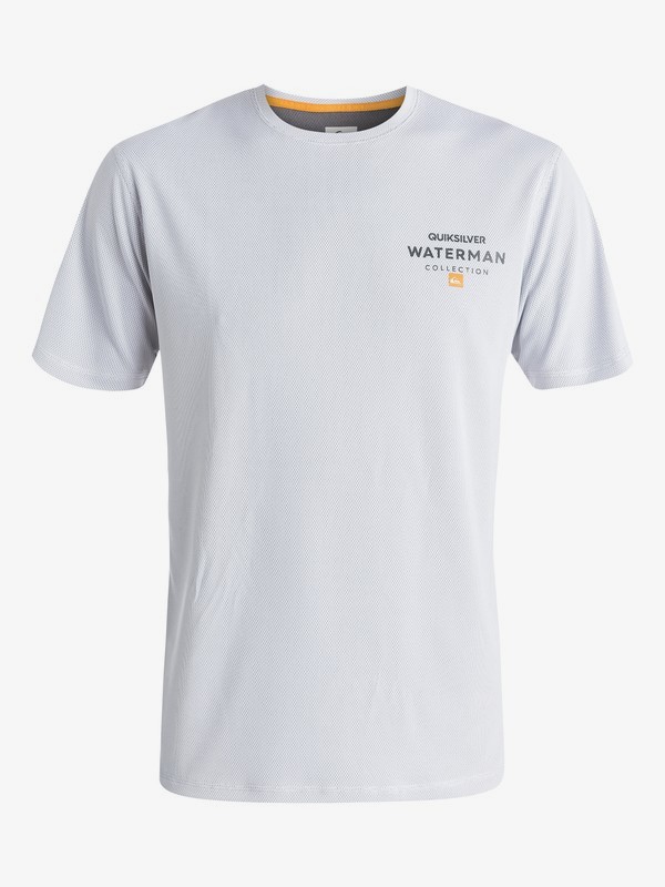 quiksilver, Waterman Water Marked - Short Sleeve Rash Vest, WHITE (wbb0) 0 Waterman Water Marked - Short Sleeve Rash Vest EQMWR03002 Quiksilver