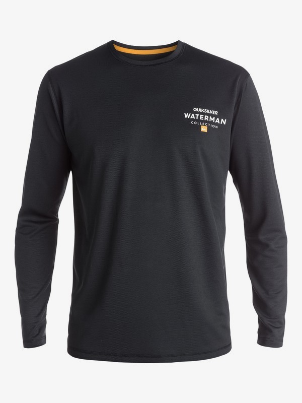 quiksilver, Waterman Water Marked - Long Sleeve Rash Vest, BLACK (kvd0) 0 Waterman Water Marked - Long Sleeve Rash Vest EQMWR03003 Quiksilver