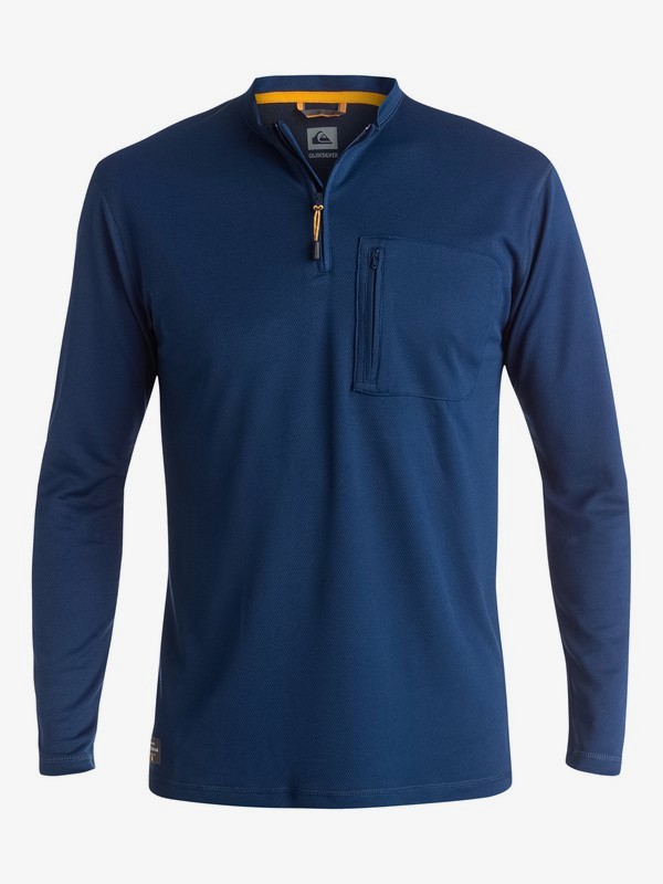 quiksilver, Waterman Bayside - Long Sleeve Rash Vest, NAVY BLAZER (byj0) 0 Waterman Bayside - Long Sleeve Rash Vest EQMWR03005 Quiksilver