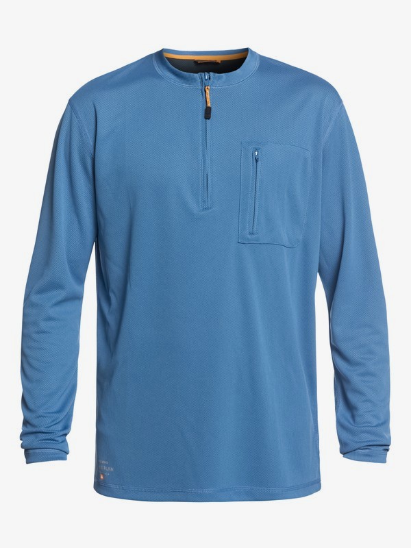 quiksilver, Waterman Bayside Long Sleeve UPF 50 Rash Guard, PARISIAN BLUE (blg0) 0 Waterman Bayside Long Sleeve UPF 50 Rash Guard Blue EQMWR03032 Quiksilver
