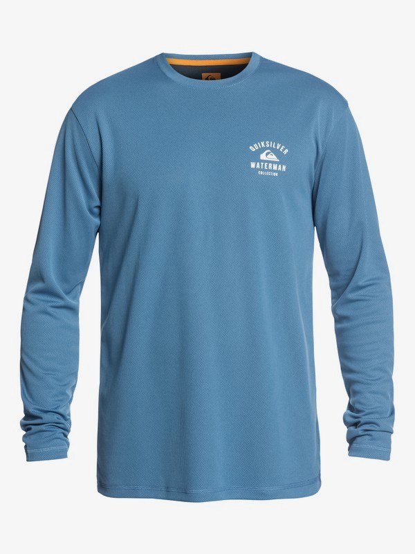 quiksilver, Waterman Gut Check Long Sleeve UPF 50 Rashguard, PARISIAN BLUE (blg0) 0 Waterman Gut Check Long Sleeve UPF 50 Rashguard Blue EQMWR03041 Quiksilver