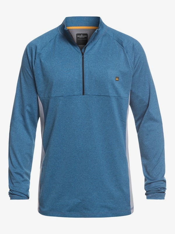 quiksilver, Waterman Paddler Half Zip Long Sleeve UPF 50 Rashguard, MONACO BLUE (byc0) 0 Waterman Paddler Half Zip Long Sleeve UPF 50 Rashguard Blue EQMWR03049 Quiksilver