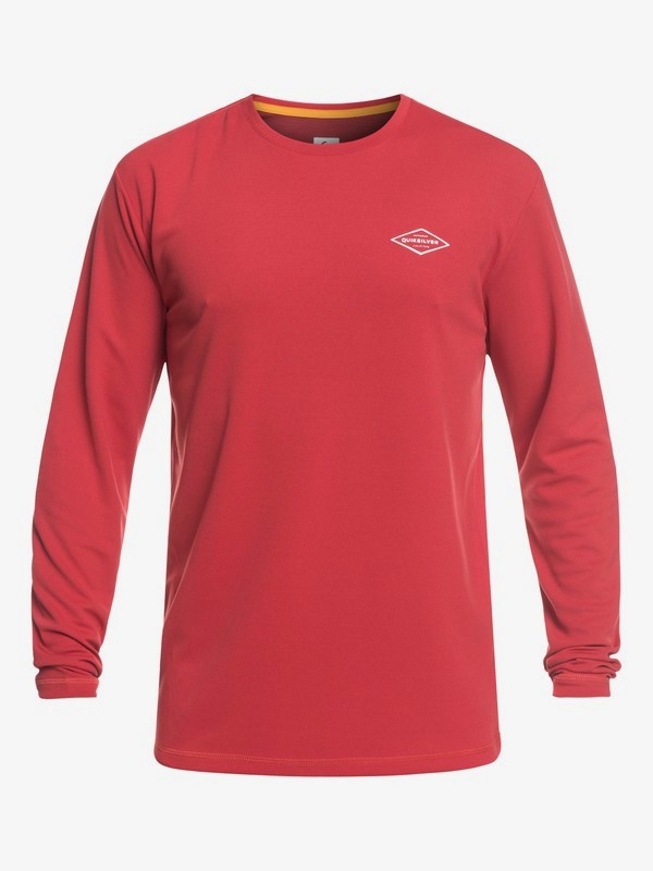 quiksilver, Waterman Gut Check Long Sleeve UPF 30 Rashguard, CARDINAL (rpe0) 0 Waterman Gut Check Long Sleeve UPF 30 Rashguard Red EQMWR03051 Quiksilver