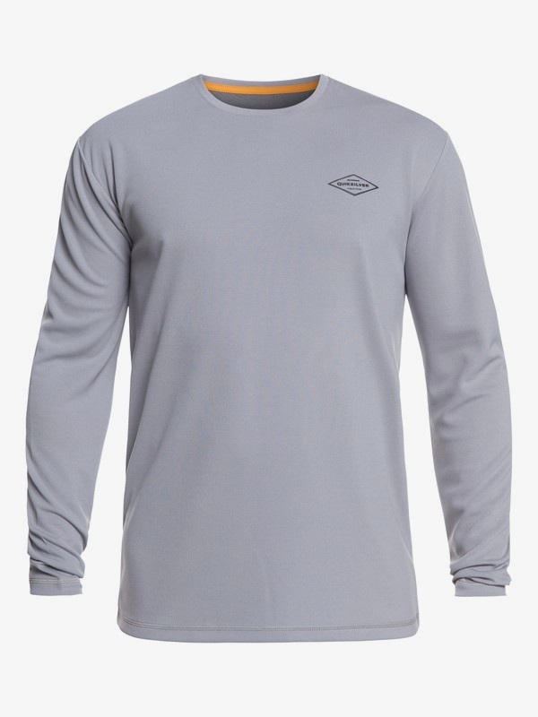 quiksilver, Waterman Gut Check Long Sleeve UPF 30 Rashguard, SLEET (szp0) 0 Waterman Gut Check Long Sleeve UPF 30 Rashguard Grey EQMWR03051 Quiksilver