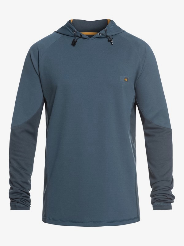 quiksilver, Waterman Hooked Long Sleeve Hooded UPF 30 Rashguard, ORION BLUE (brg0) 0 Waterman Hooked Long Sleeve Hooded UPF 30 Rashguard Blue EQMWR03052 Quiksilver