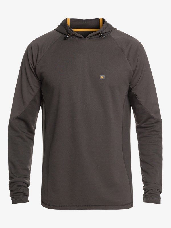 quiksilver, Waterman Hooked Long Sleeve Hooded UPF 30 Rashguard, RAVEN (ksq0) 0 Waterman Hooked Long Sleeve Hooded UPF 30 Rashguard Black EQMWR03052 Quiksilver