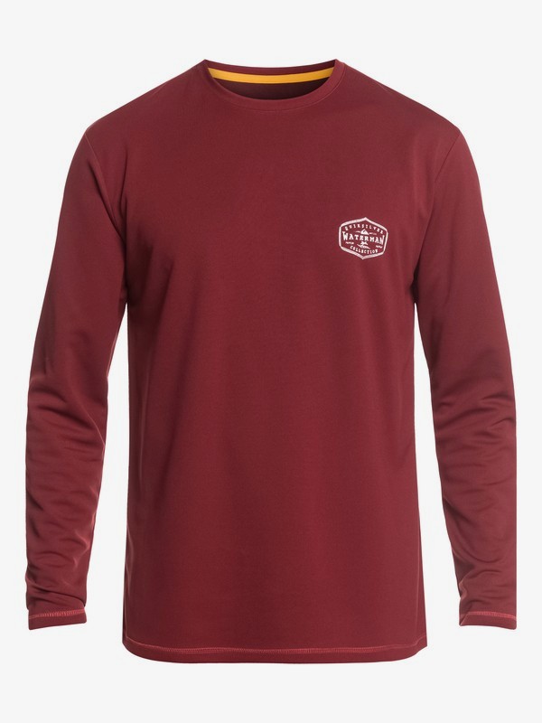 quiksilver, Waterman Gut Check Long Sleeve UPF 50 Surf Tee, POMEGRANATE (rzg0) 0 Waterman Gut Check Long Sleeve UPF 50 Surf Tee Red EQMWR03057 Quiksilver