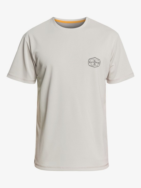quiksilver, Waterman Gut Check Short Sleeve UPF 50 Surf Tee, SILVER CLOUD (sge0) 0 Waterman Gut Check Short Sleeve UPF 50 Surf Tee Grey EQMWR03058 Quiksilver