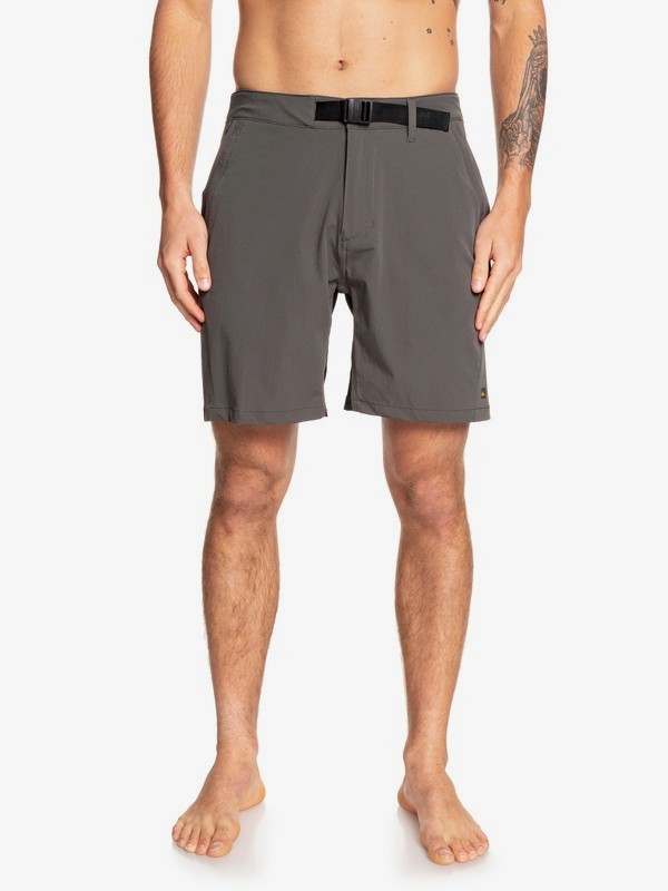 quiksilver, Waterman Venture 19" - Amphibian Board Shorts for Men, DARK SHADOW (krp0) 0 Waterman Venture 19" - Amphibian Board Shorts for Men Black EQMWS03090 Quiksilver