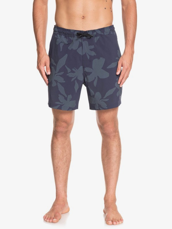 quiksilver, Waterman Rapid Waikiki Nights Elasticized Shorts, PARISIAN NIGHT (byp0) 0 Waterman Rapid Waikiki Nights Elasticized Shorts Blue EQMWS03094 Quiksilver
