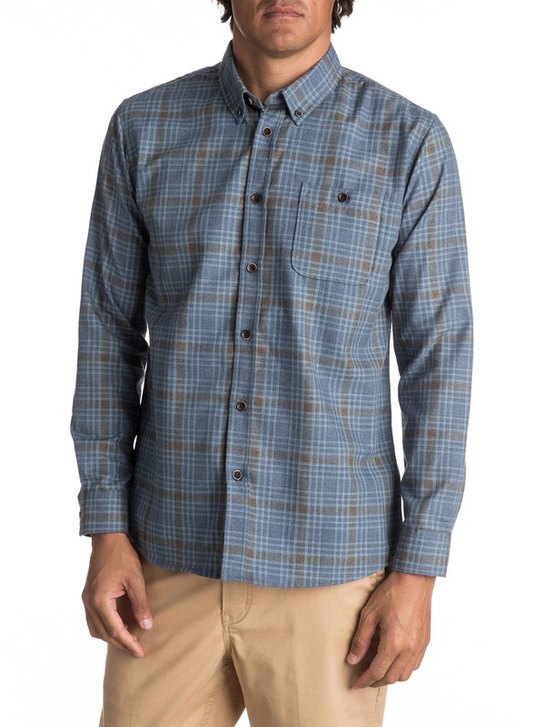 quiksilver, Waterman Cortez Straight Long Sleeve Shirt, ESTATE BLUE CORTEZ STRAIGHT (bsw1) 0 Waterman Cortez Straight Long Sleeve Shirt EQMWT03038 Quiksilver