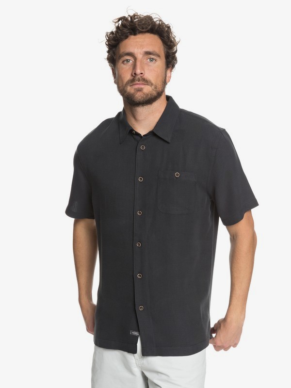 quiksilver, Waterman Avalon Short Sleeve Shirt, BLACK (kvj0) 0 Waterman Avalon Short Sleeve Shirt Black EQMWT03051 Quiksilver