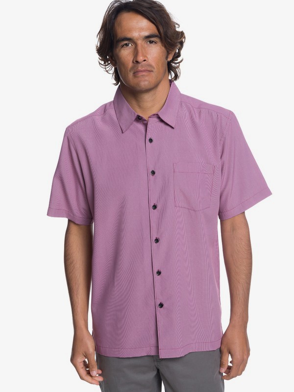 quiksilver, Waterman Cane Island Short Sleeve Shirt, TAWNY PORT (rsp0) 0 Waterman Cane Island Short Sleeve Shirt Rojo EQMWT03149 Quiksilver
