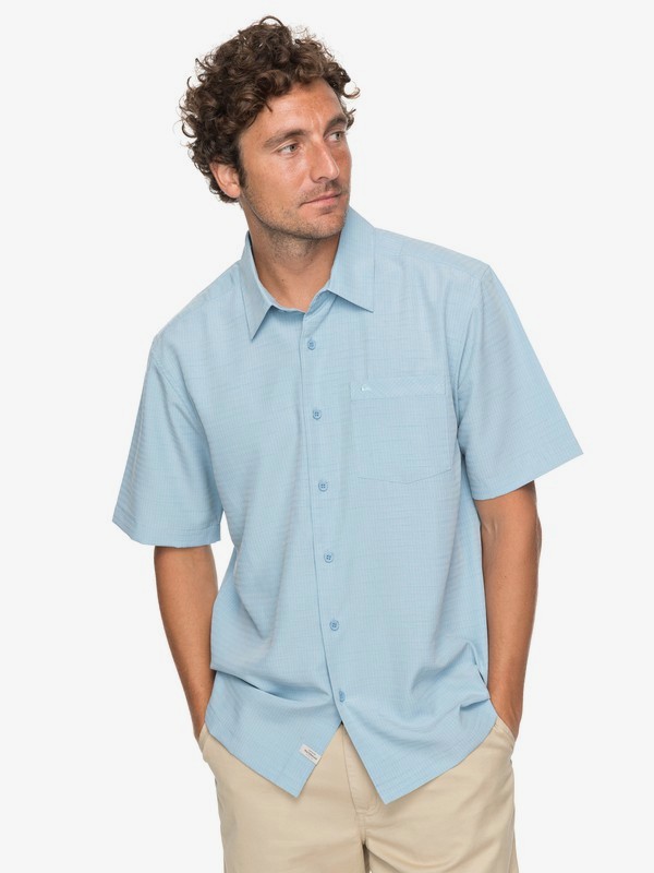 quiksilver, Waterman Centinela Short Sleeve Shirt, MISTY BLUE (bep0) 0 Waterman Centinela Short Sleeve Shirt Blue EQMWT03150 Quiksilver