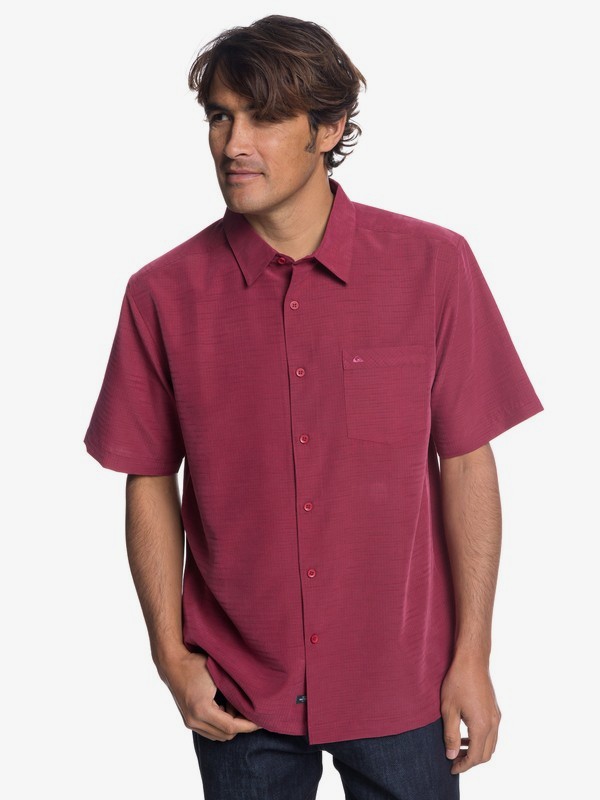 quiksilver, Waterman Centinela Short Sleeve Shirt, TAWNY PORT (rsp0) 0 Waterman Centinela Short Sleeve Shirt Red EQMWT03150 Quiksilver