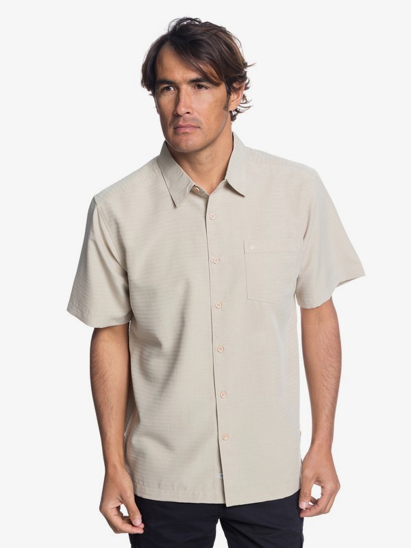quiksilver, Waterman Centinela Short Sleeve Shirt, TWILL (tka0) 0 Waterman Centinela Short Sleeve Shirt Beige EQMWT03150 Quiksilver