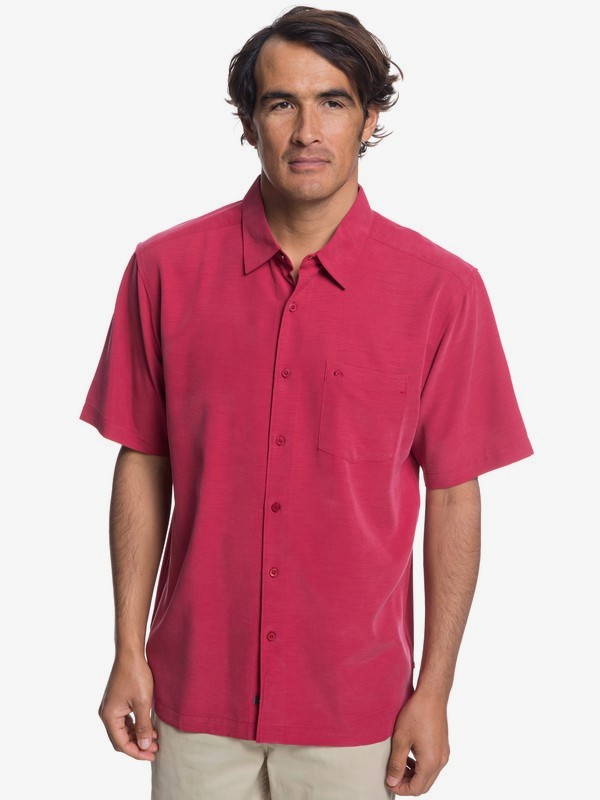 quiksilver, Waterman Clear Days Short Sleeve Shirt, RIO RED (rrk0) 0 Waterman Clear Days Short Sleeve Shirt Red EQMWT03151 Quiksilver