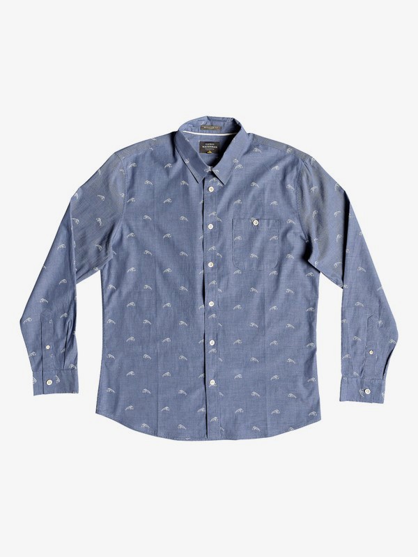 quiksilver, Waterman Mahi Hami - Camisa de manga larga para Hombre, PARISIAN NIGHT (byp0) 0 Waterman Mahi Hami - Camisa de manga larga para Hombre Azul EQMWT03182 Quiksilver