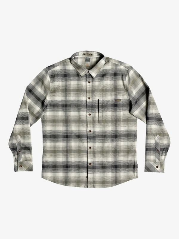 quiksilver, Waterman Thermo Hyper Flannel Technical Long Sleeve Shirt, RAINY DAY (sew0) 0 Waterman Thermo Hyper Flannel Technical Long Sleeve Shirt Grey EQMWT03183 Quiksilver